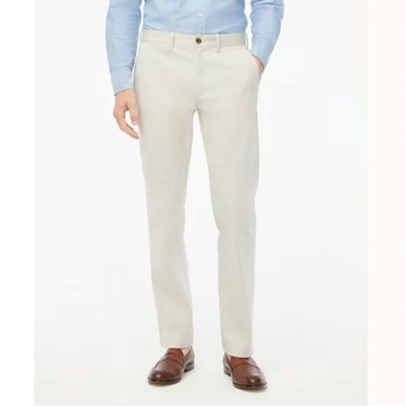 NWT J.Crew Factory 32x32 Straight Fit Flex Chino Pant Stone Slim H3186 Stretch - Picture 1 of 9